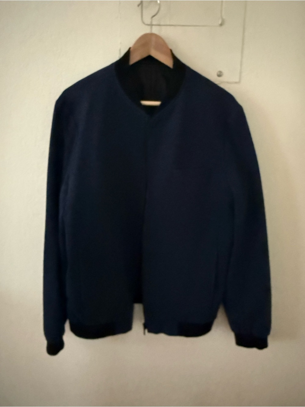 Men's Blue Bomber Jacket - Classic Lightweight Layer